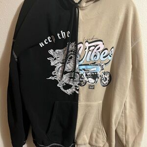 Rue 21 Two-Tone men’s Graphic hoodie “ keep the freedom vibes” medium‎